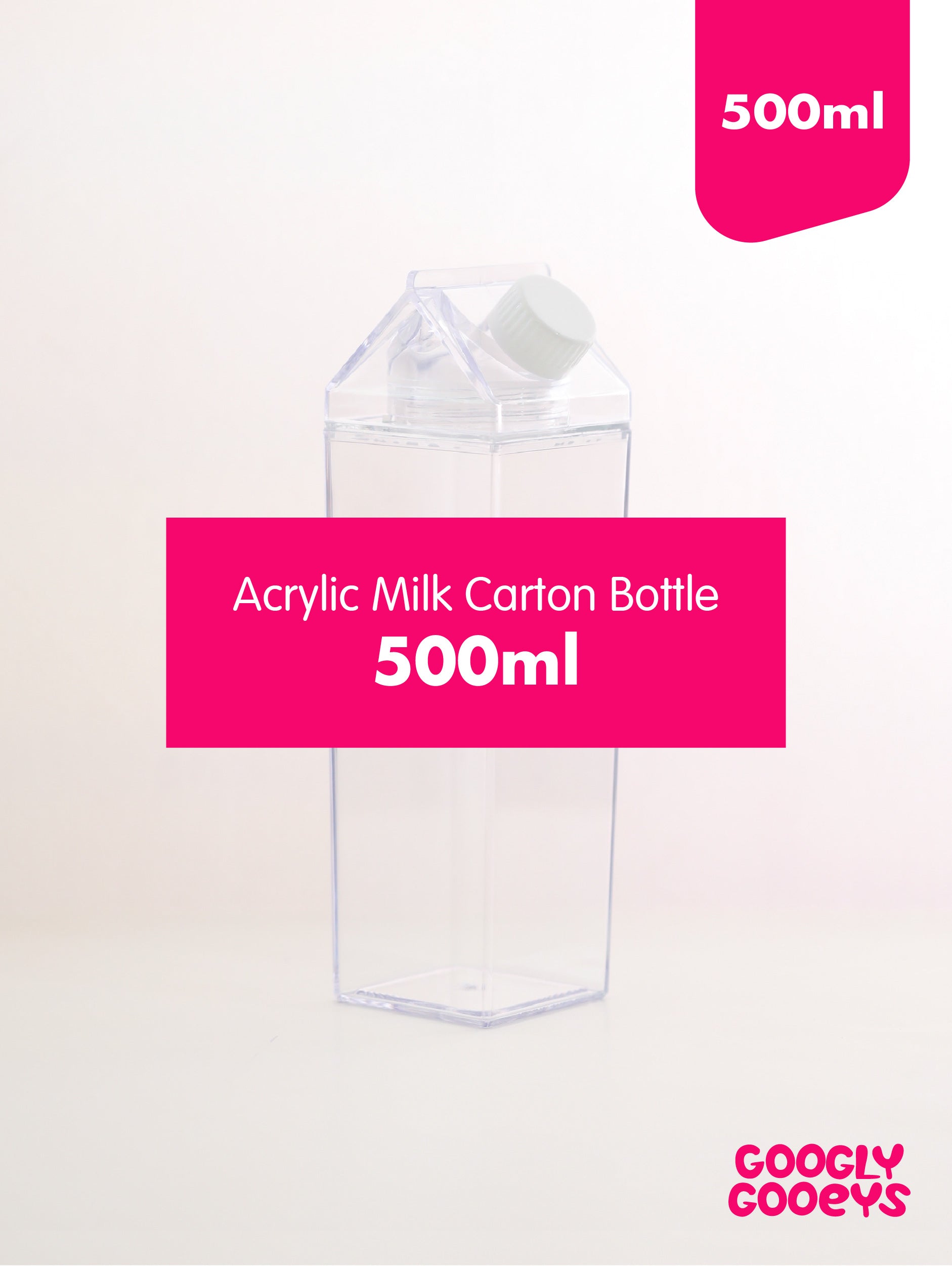 Acrylic Milk Carton Bottle