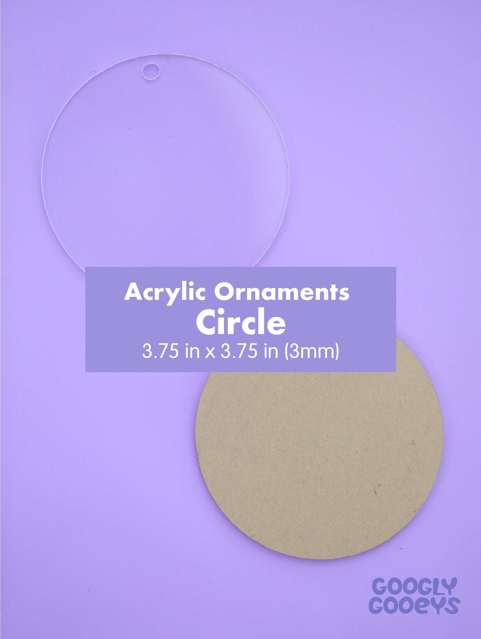 Blank Clear Acrylic Ornaments Circle
