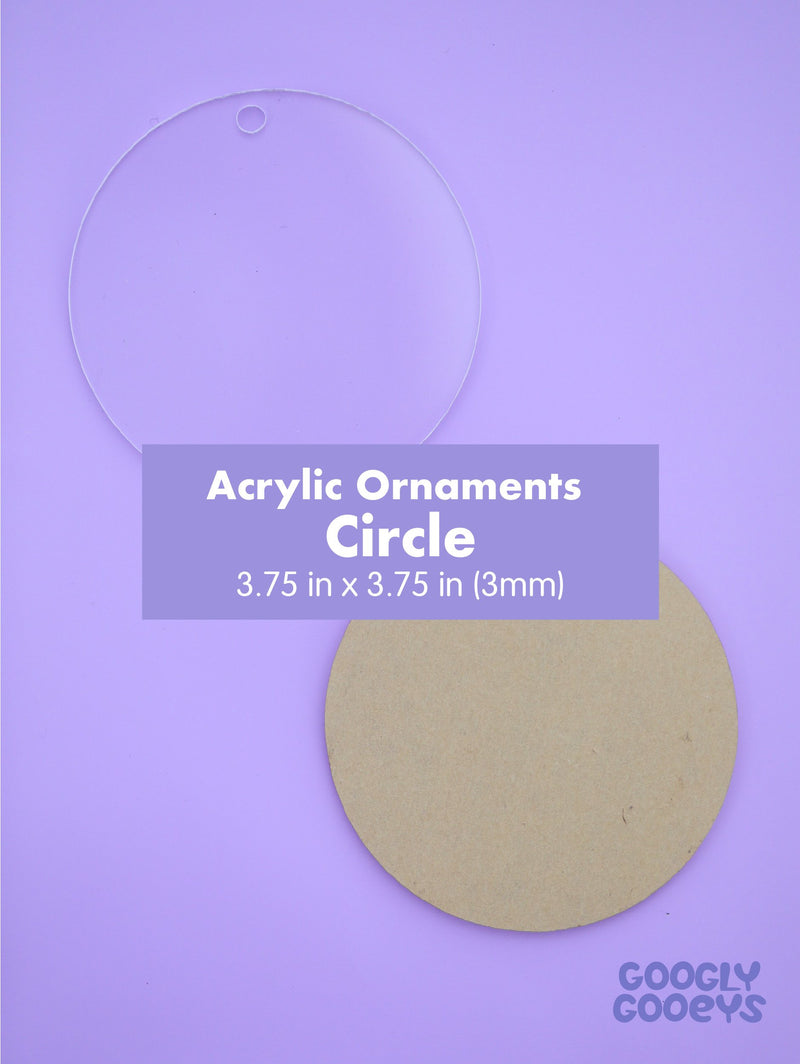 Blank Clear Acrylic Ornaments Circle