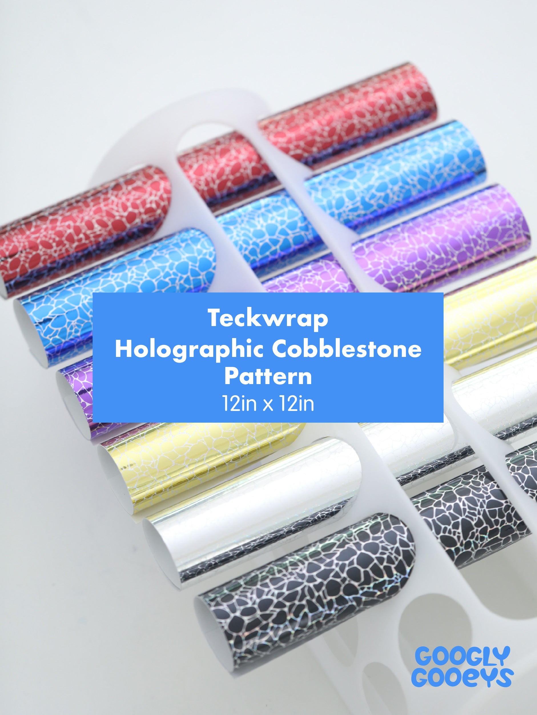 Teckwrap Holographic Cobblestone Pattern Adhesive Vinyl Stickers