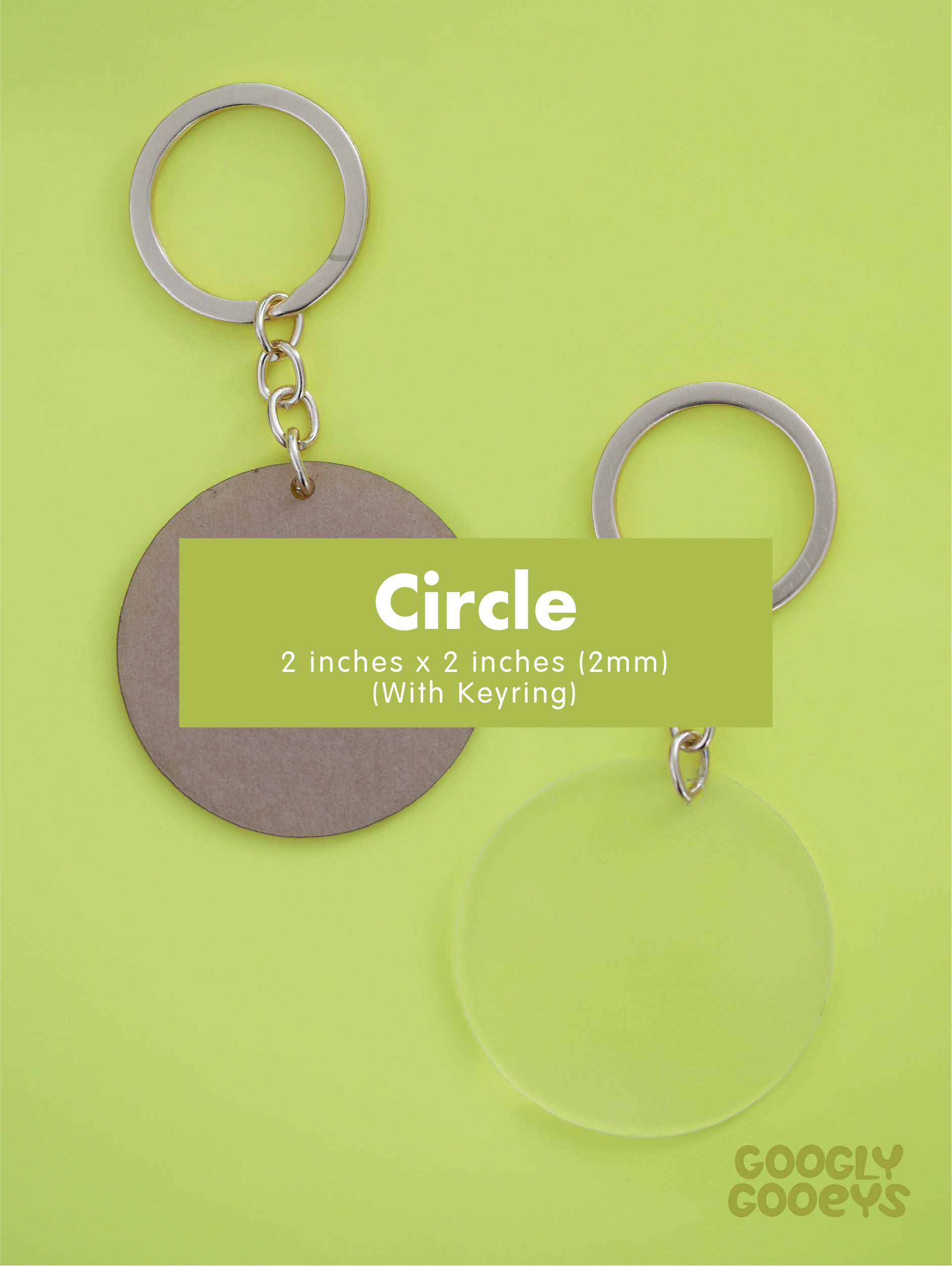 Blank Clear Acrylic Circle Keychain