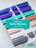 Teckwrap Satin Chrome Adhesive Vinyl Stickers (12x12)