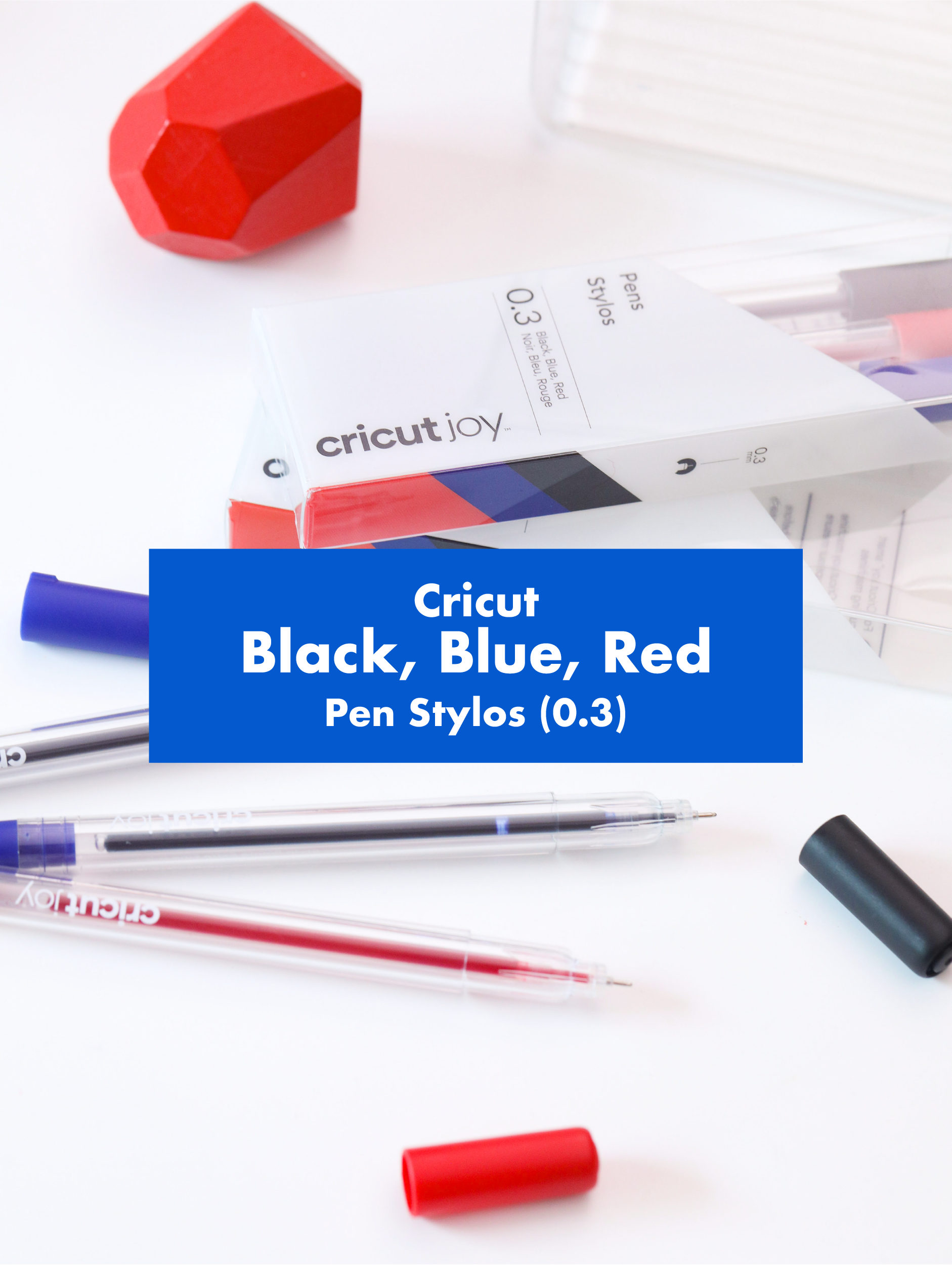 Cricut Joy Extra Fine Point Pens, 0.3 mm (3 ct) | Black, Red, Blue-Cricut Joy Accessories-GooglyGooeys | Cricut | Arts Craft and DIY Store based in the Philippines