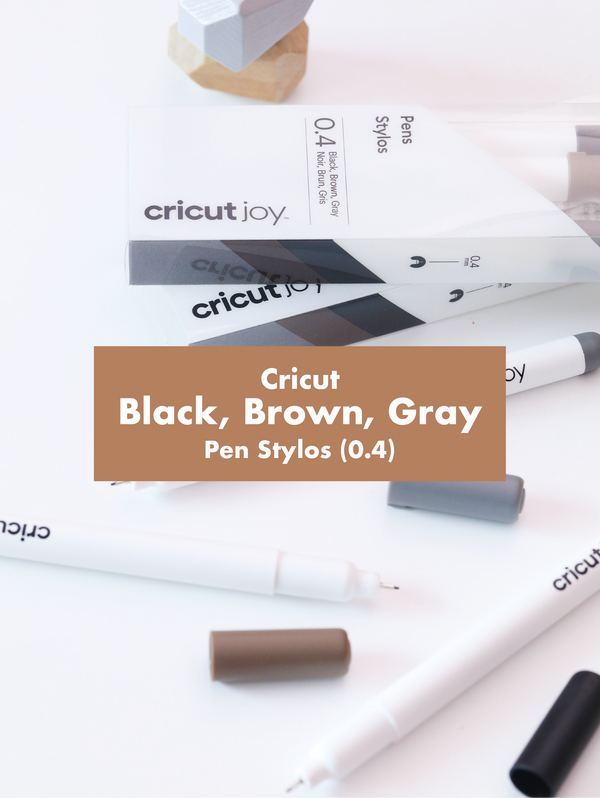 Cricut Joy Fine Point Pens 0.4 mm (3 ct) Black, Brown, Gray