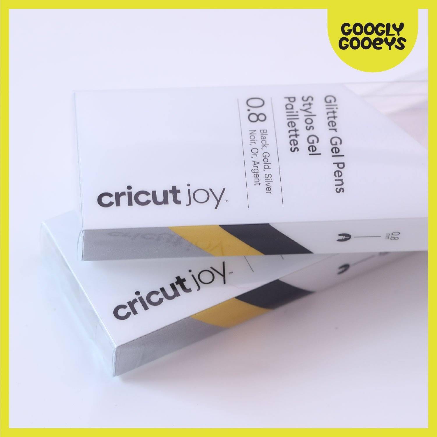 Cricut Joy Glitter Gel Pens, 0.8 mm (3 ct) | Black, Gold, Silver-Cricut Joy Accessories-[Product vendor]-GooglyGooeys-DIY-Crafts-Philippines