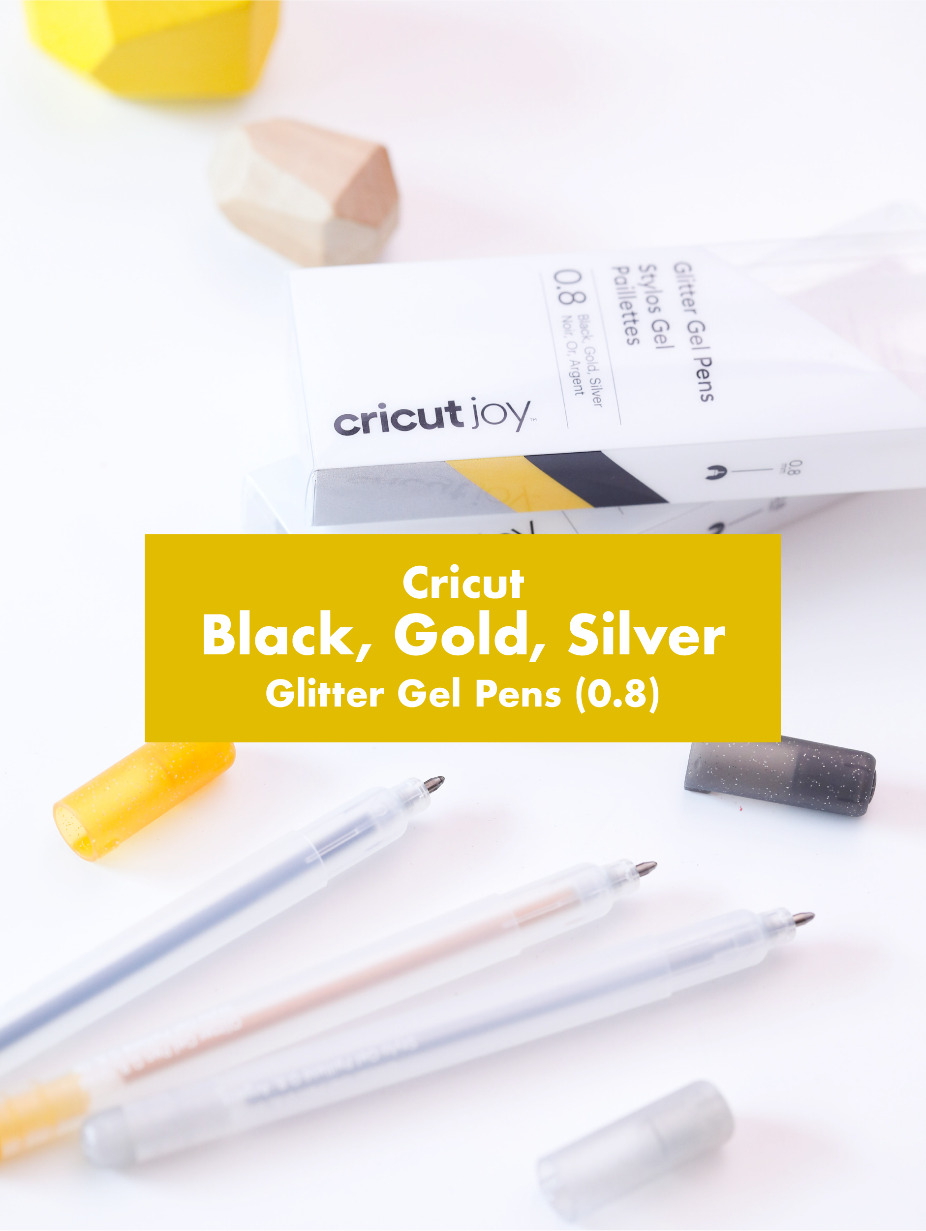 Cricut Joy Glitter Gel Pens, 0.8 mm (3 ct) | Black, Gold, Silver-Cricut Joy Accessories-GooglyGooeys | Cricut | Arts Craft and DIY Store based in the Philippines