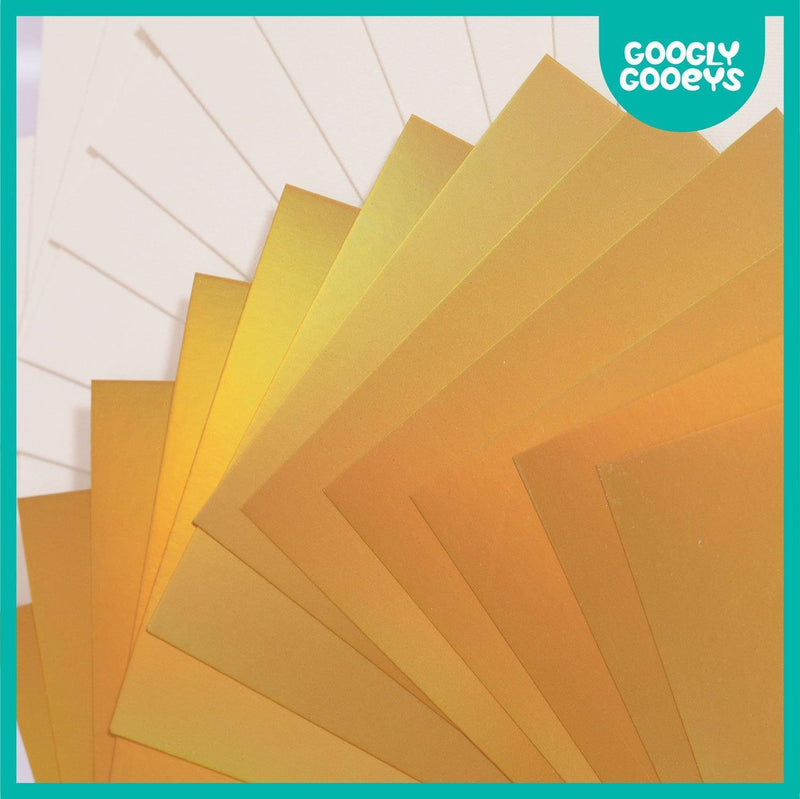 Cricut Joy Insert Cards, Cream/Gold Matte Holographic-Cricut Joy Accessories-[Product vendor]-GooglyGooeys-DIY-Crafts-Philippines