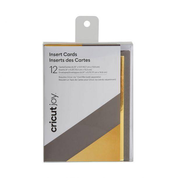 Cricut Joy Insert Cards, Gray/Gold Metallic-Cricut Joy Accessories-[Product vendor]-GooglyGooeys-DIY-Crafts-Philippines