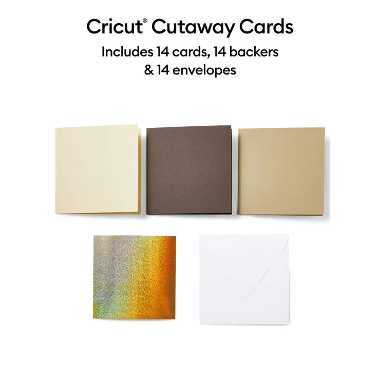 Cricut Cutaway Cards, S40 Neutrals Sampler (14ct)