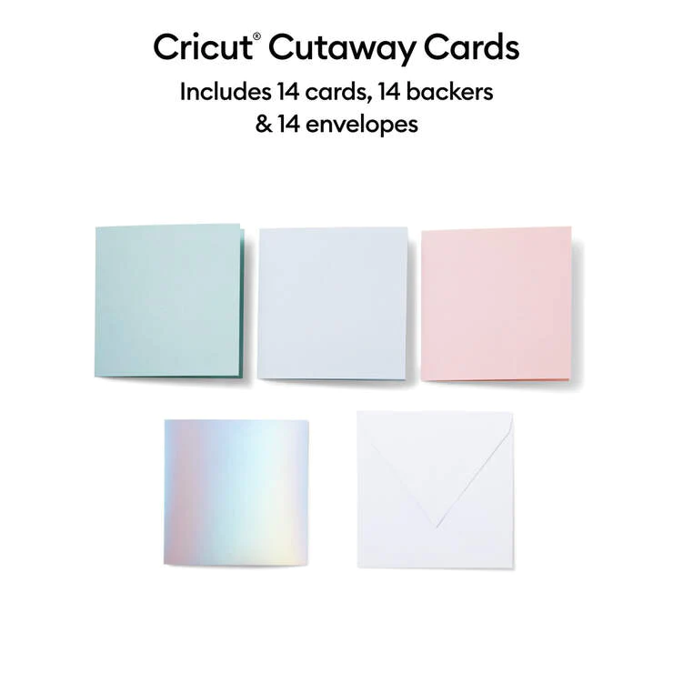 Cricut Cutaway Cards, S40 Pastels Sampler (14ct)