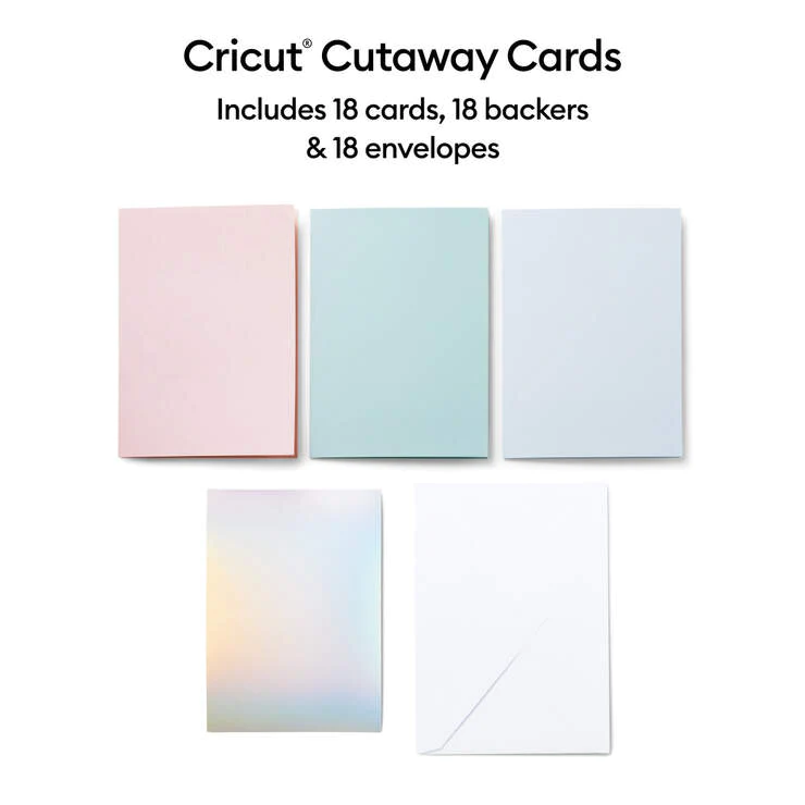 Cricut Cutaway Cards, R10 Pastels Sampler (18ct)