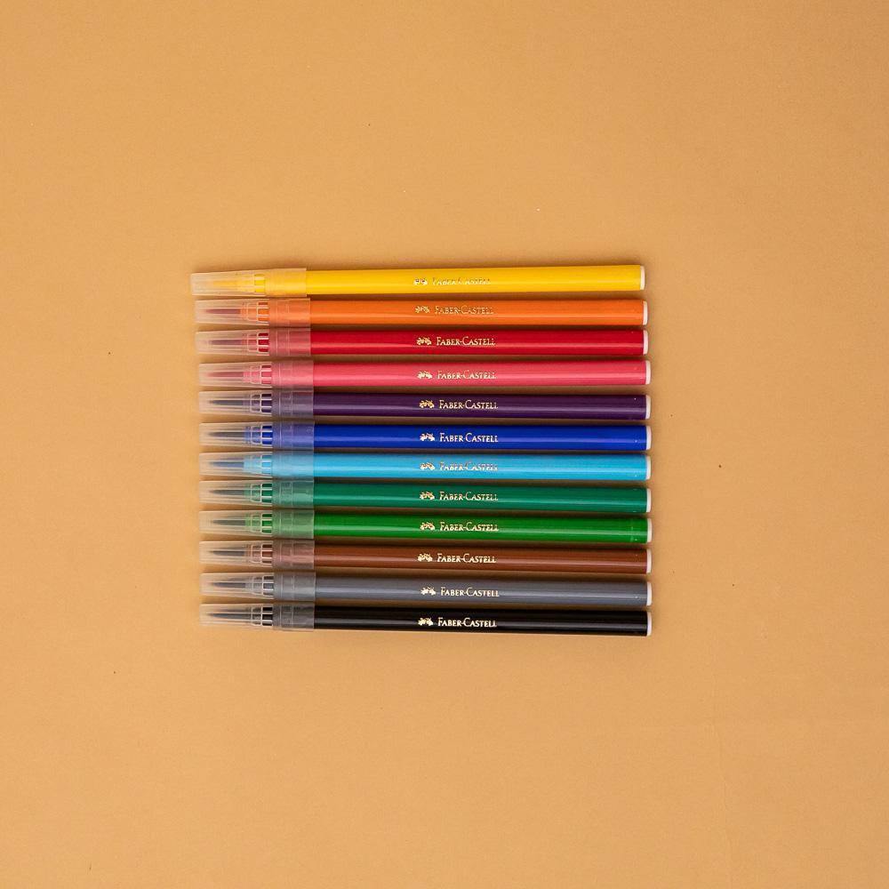 Faber-Castell Calligraphy  Brush Pen (12 Colors)