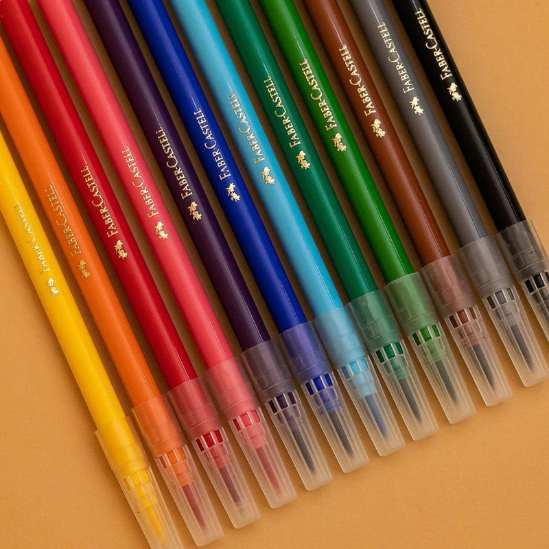Faber-Castell Calligraphy  Brush Pen (12 Colors)