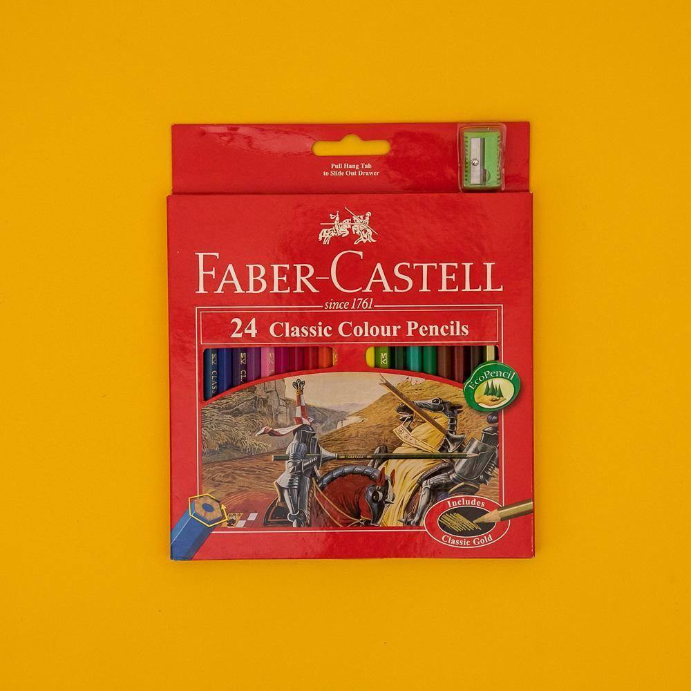Faber-Castell Classic Colour Pencil Multi 24 Colors Box Set