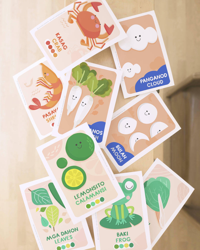 Free Printable: Filipino/Cebuano-English Flash Cards + Stickers
