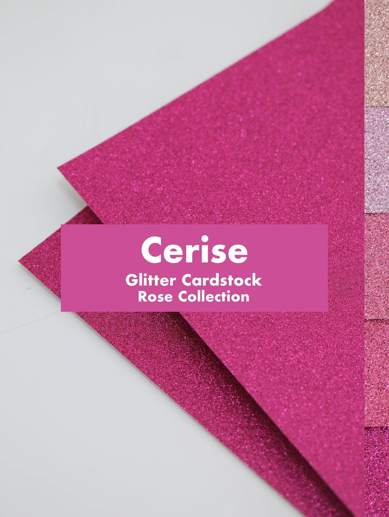 5 Sheets 8*12 Inch 200Gsm Rose Pink Glitter Cardstock Paper