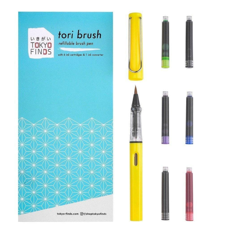 Tokyo Finds Tori Calligraphy Brush with Ink Set (Classic Series)-Brush-[Product vendor]-GooglyGooeys-DIY-Crafts-Philippines